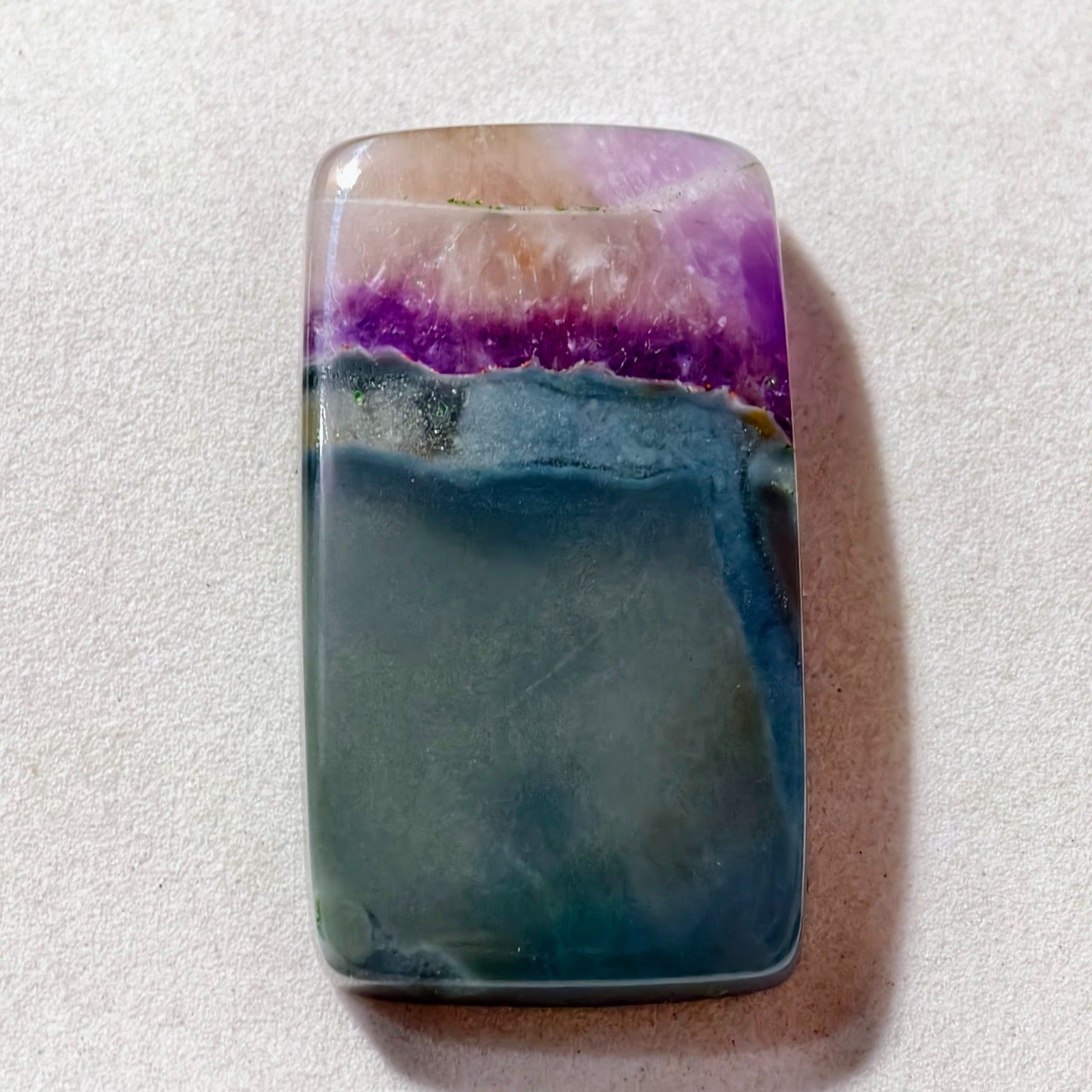55 Cts Natural Amethyst Cabochon Gemstone For Jewelry 36x20x6.9 MM
