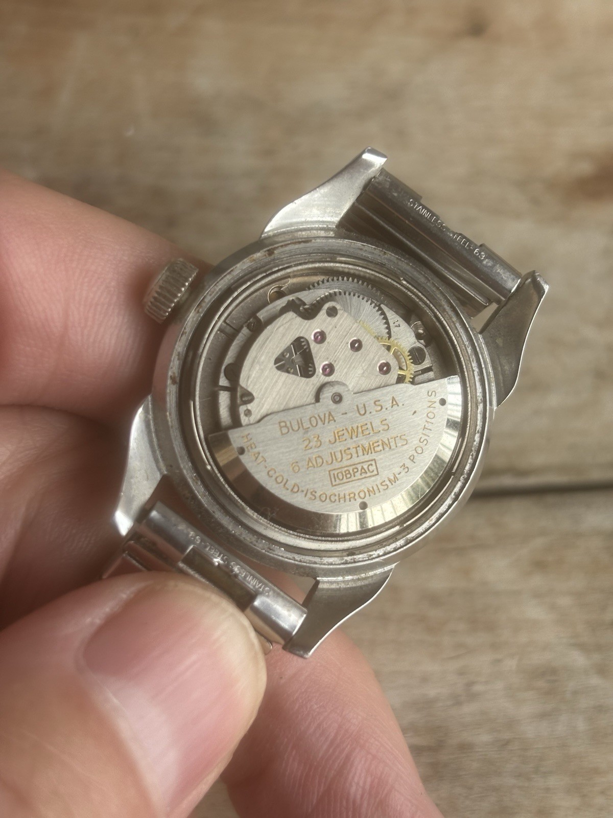 vintage Bulova 23 Jewel Self Winding Sun Burst Dial Mens Watch, Buy It Now