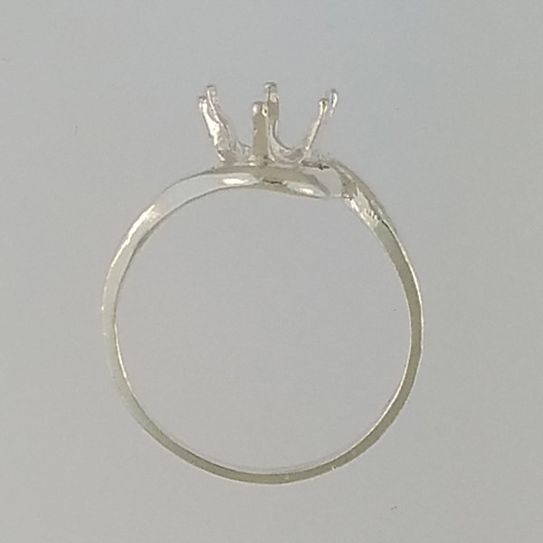 PRE-NOTCHED 8MM ROUND SOLITAIRE RING .925 STERLING SILVER CR290SS