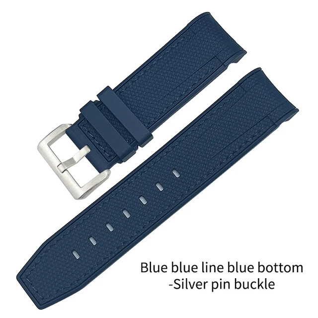 23mm 22mm Woven Rubber Watch Band Strap Fits Blancpain Fifty Fathoms 5000 5015