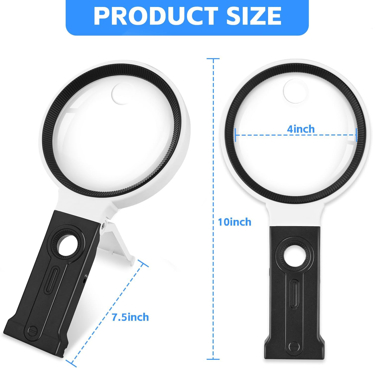 Illuminated Magnifying Glass with Stand and 36 LEDs for Seniors and Crafts