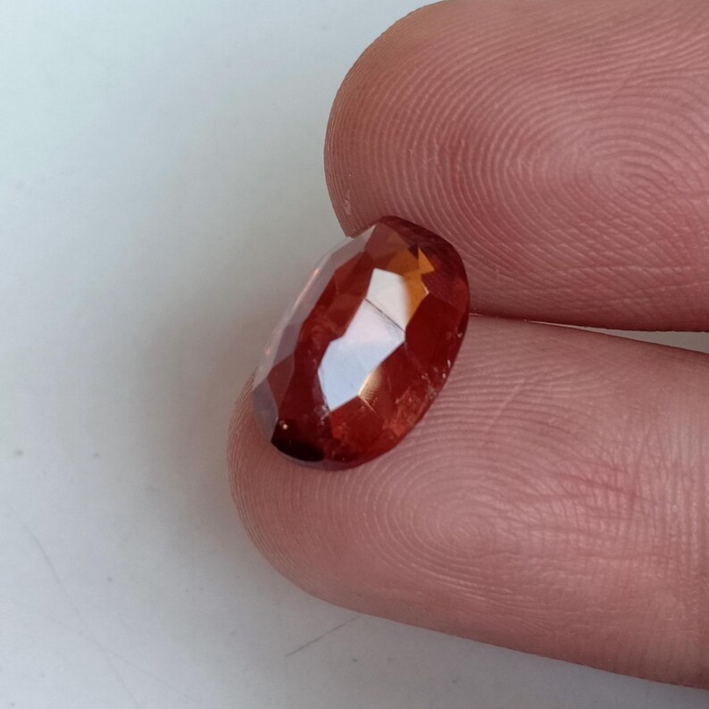 REAL Mozambique Hessonite Garnet Oval Earth Mine Gem January Birthstone 5.20 Ct