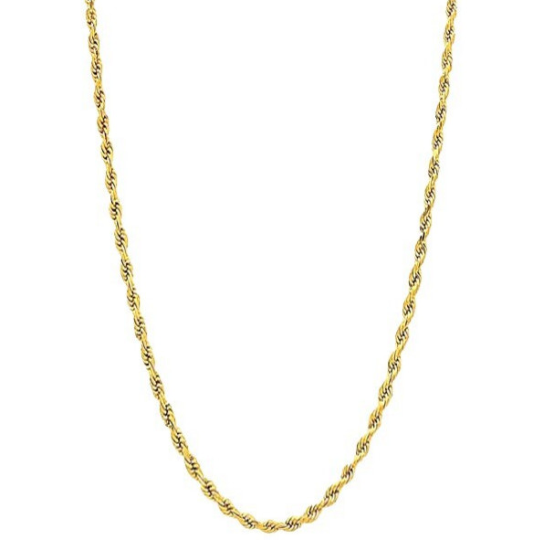 Real Genuine Solid 1/20 14K Yellow Gold Rope Chain Necklace 24 Inch Men Women