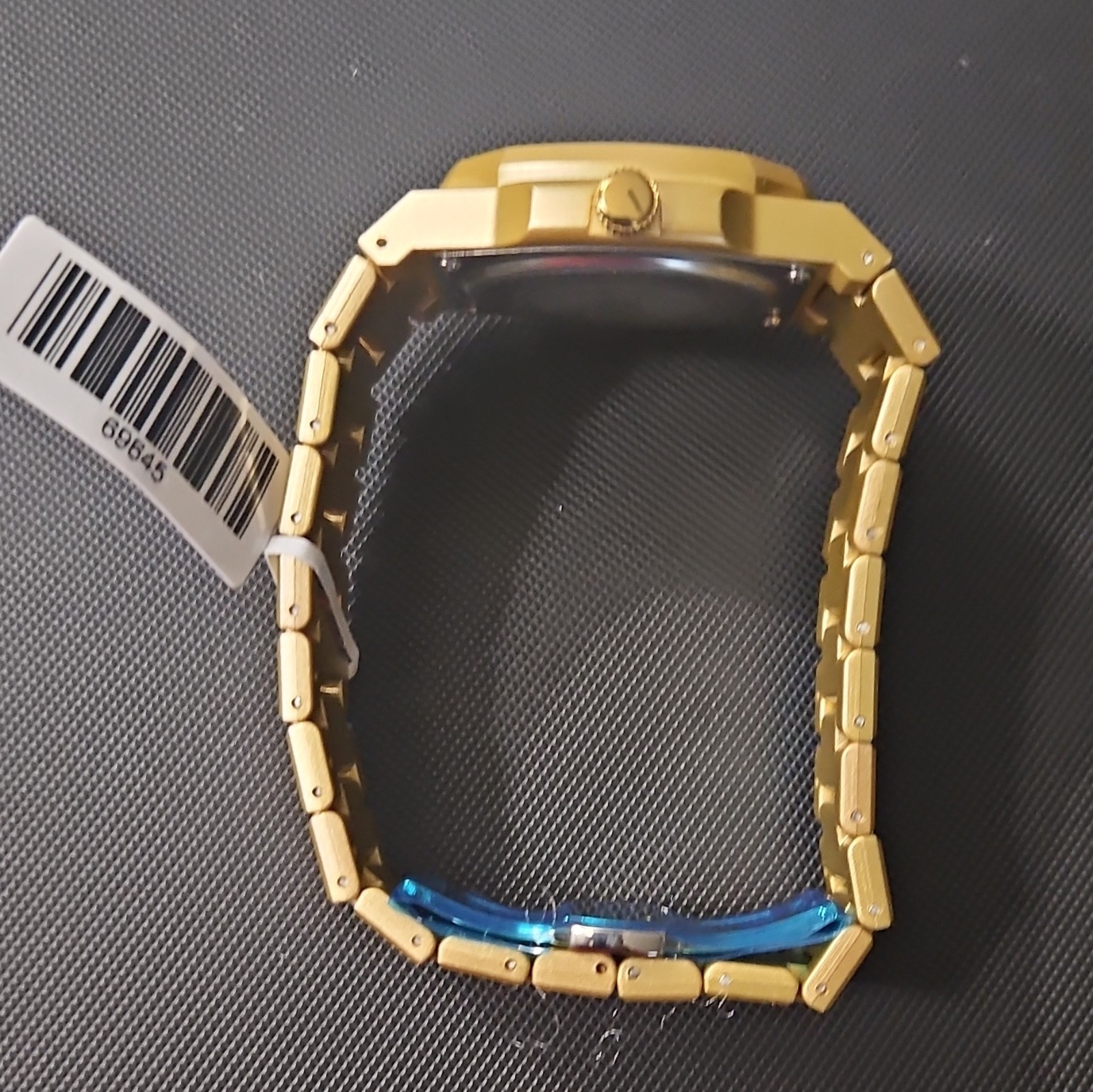Invicta 44mm Quartz Gold Tone Analog Bracelet Watch Gold Dial 50m