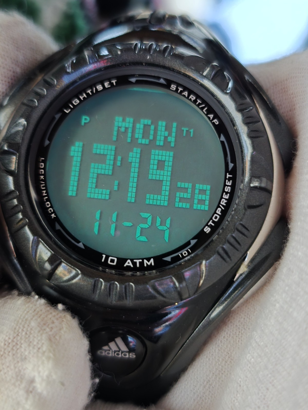 RARE Adidas ClimaCool Digital Watch Rotating Bezel Multifunction w/ New Battery