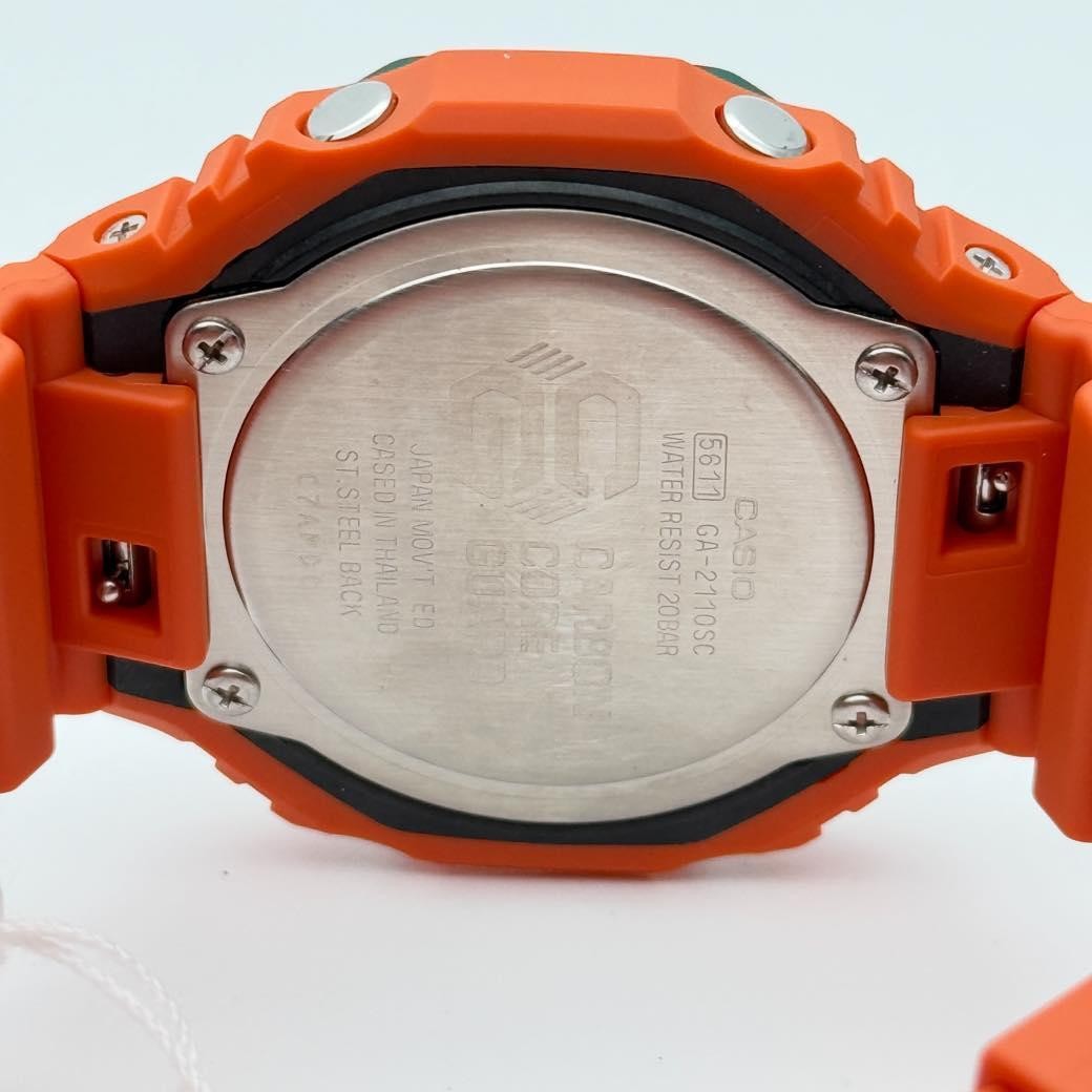 G SHOCK GA 2110SC 4AJF Watch Octagonal Bezel Orange