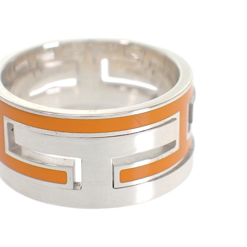 HERMES #13(JP Size) ring Orange Silver925 mens