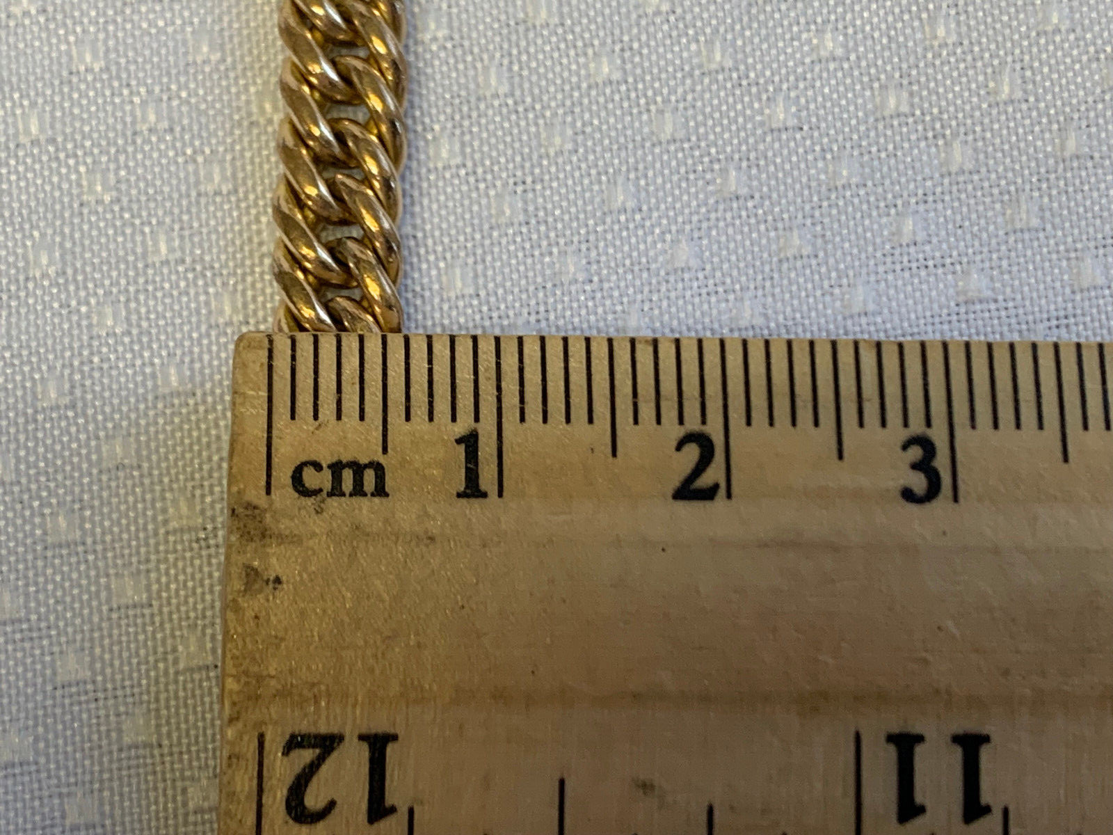Gold Filled Pocket Watch Fob 35.89g Fine Jewelry 11.5″ Curb Link w/ Comb Pendant