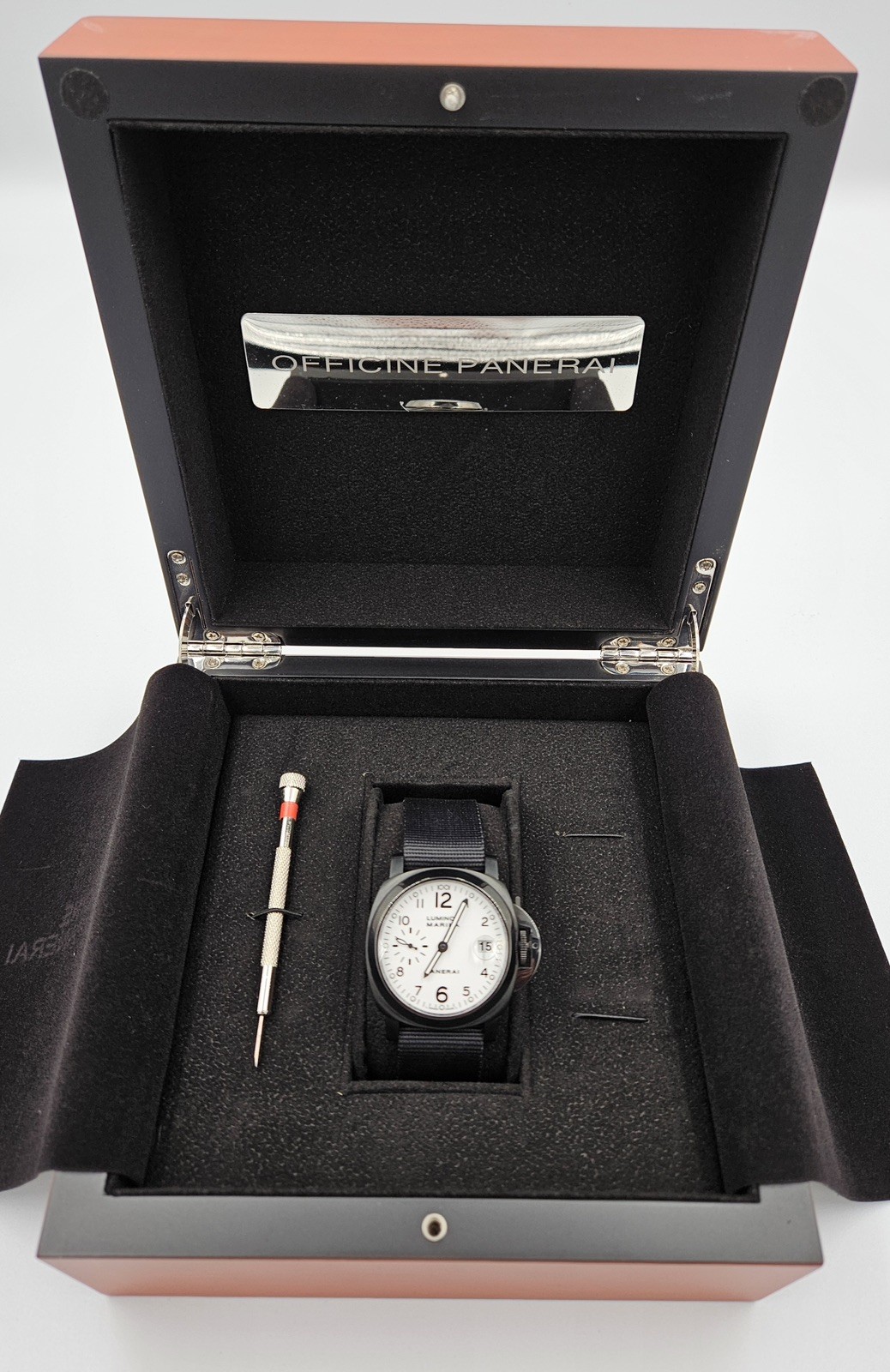Panerai 49 Luminor Marina 40 mm White Dial Custom DLC PAM00049 PAM 00049 PAM49