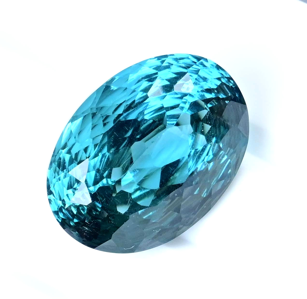 21.25 Ct Natural Greenish Neon Blue Copper Paraiba Tourmaline Loose Gemstone
