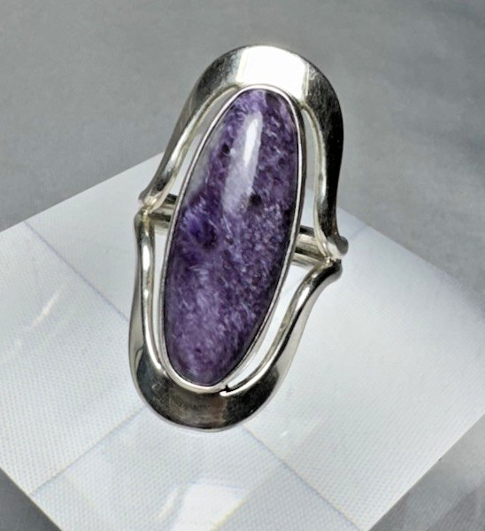 Dominique Dinouart DDD Sterling Silver Charoite Bracelet Ring Set 925 Mexico Mod