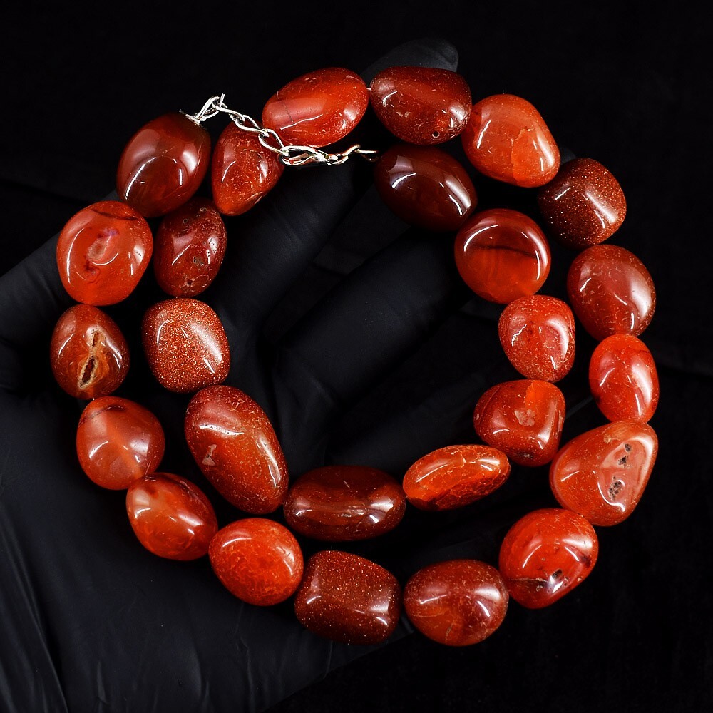 Precious Carnelian Single Strand 700.00 Cts Beaded Awesome Necklace VK 28 E680