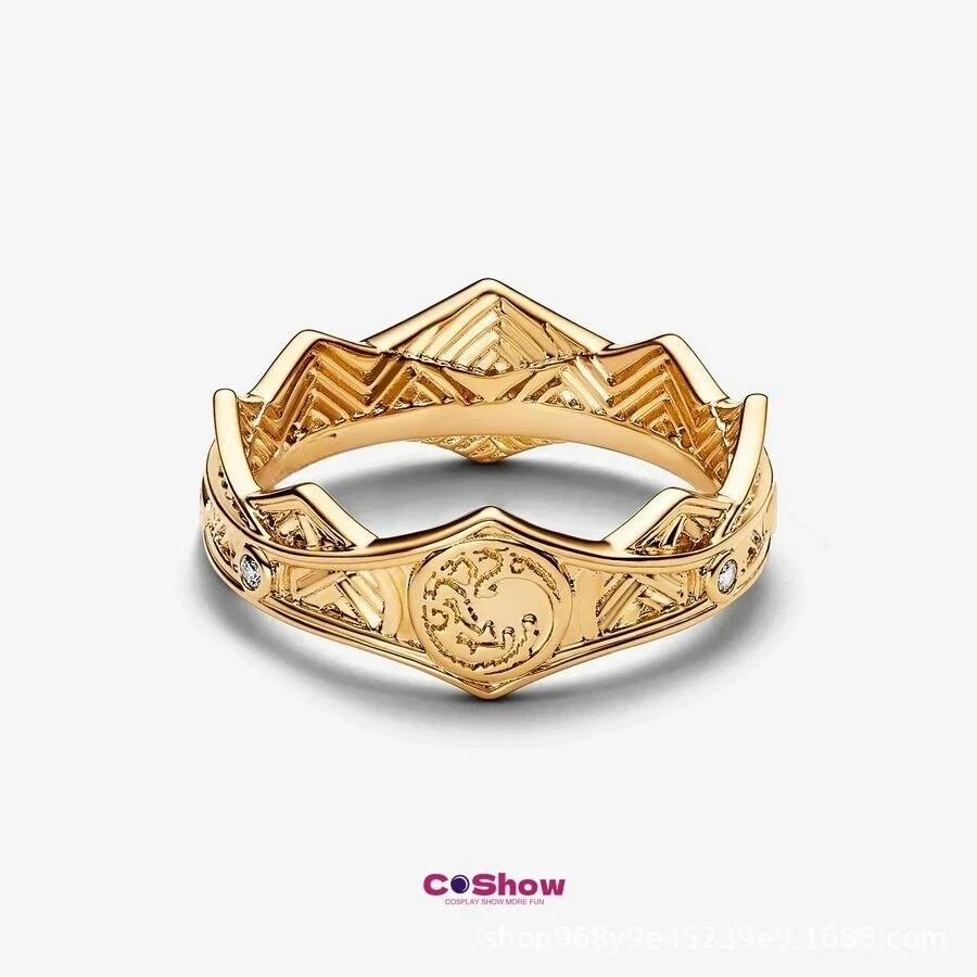House of The Dragon Season 2 Daemon Targaryen Crown Ring Cosplay Accessory Gift