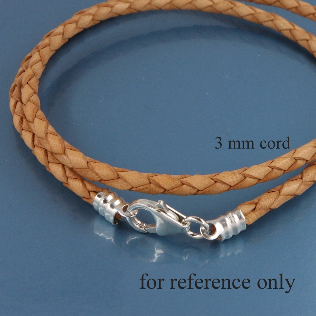 10PC Solid Sterling Silver Fit 3.5mm – 4mm Cord End Crimp Connector #33334