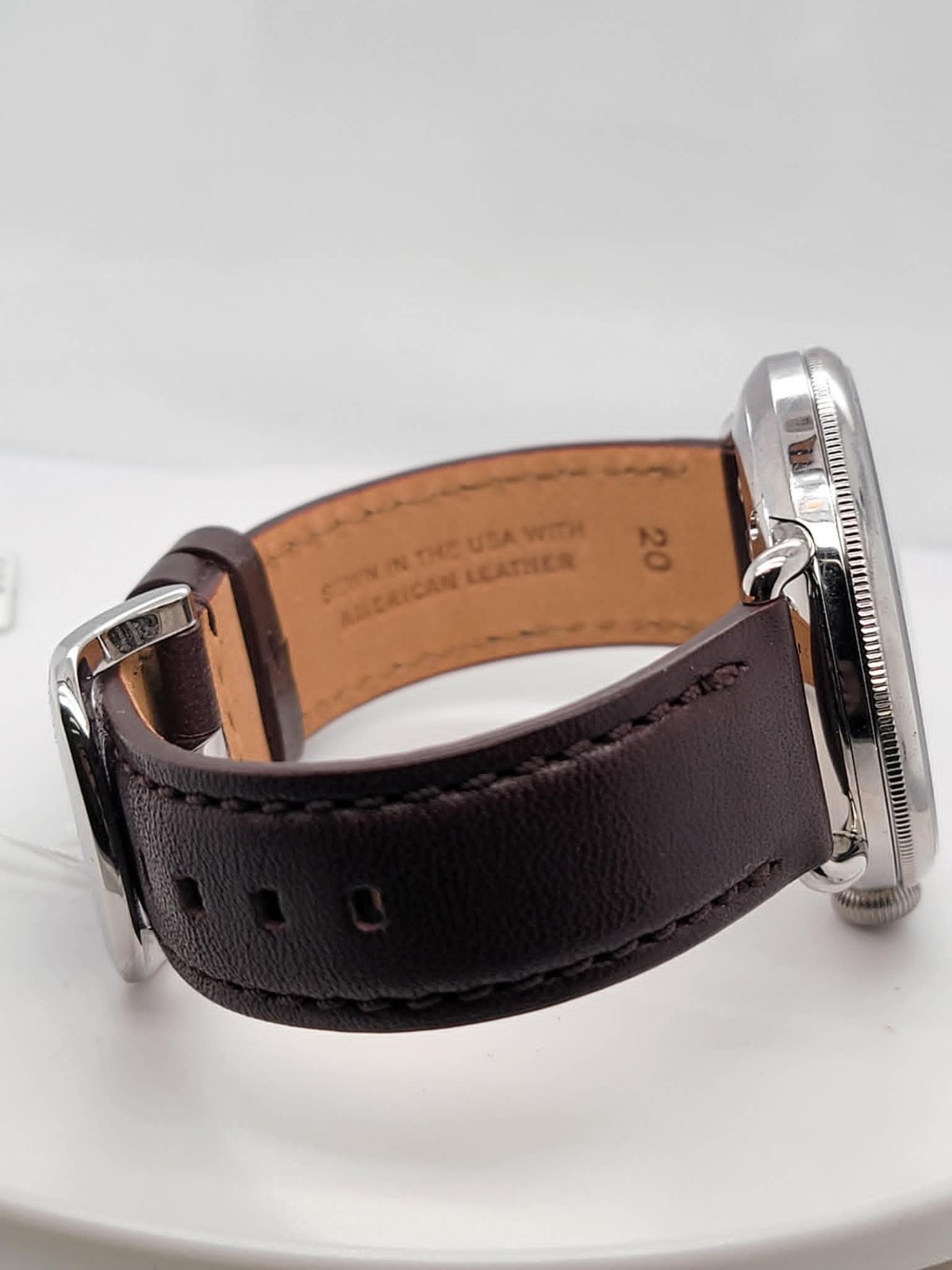 Shinola Runwell 43mm S0100403297 Argonite-715 Black Dial Brown Leather Watch