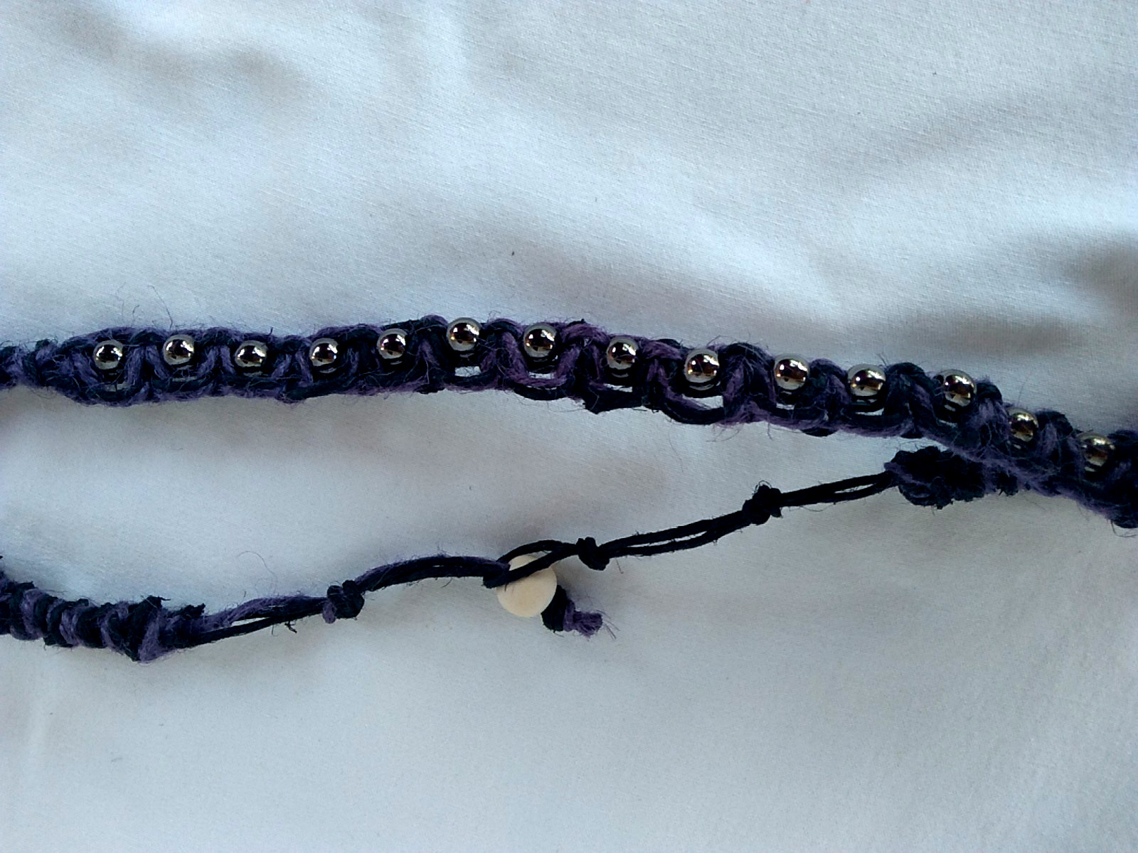 HEMP SURFER SKATER HIPPIE NECKLACE 24″ Unisex Boho Beaded Macrame USA Seller