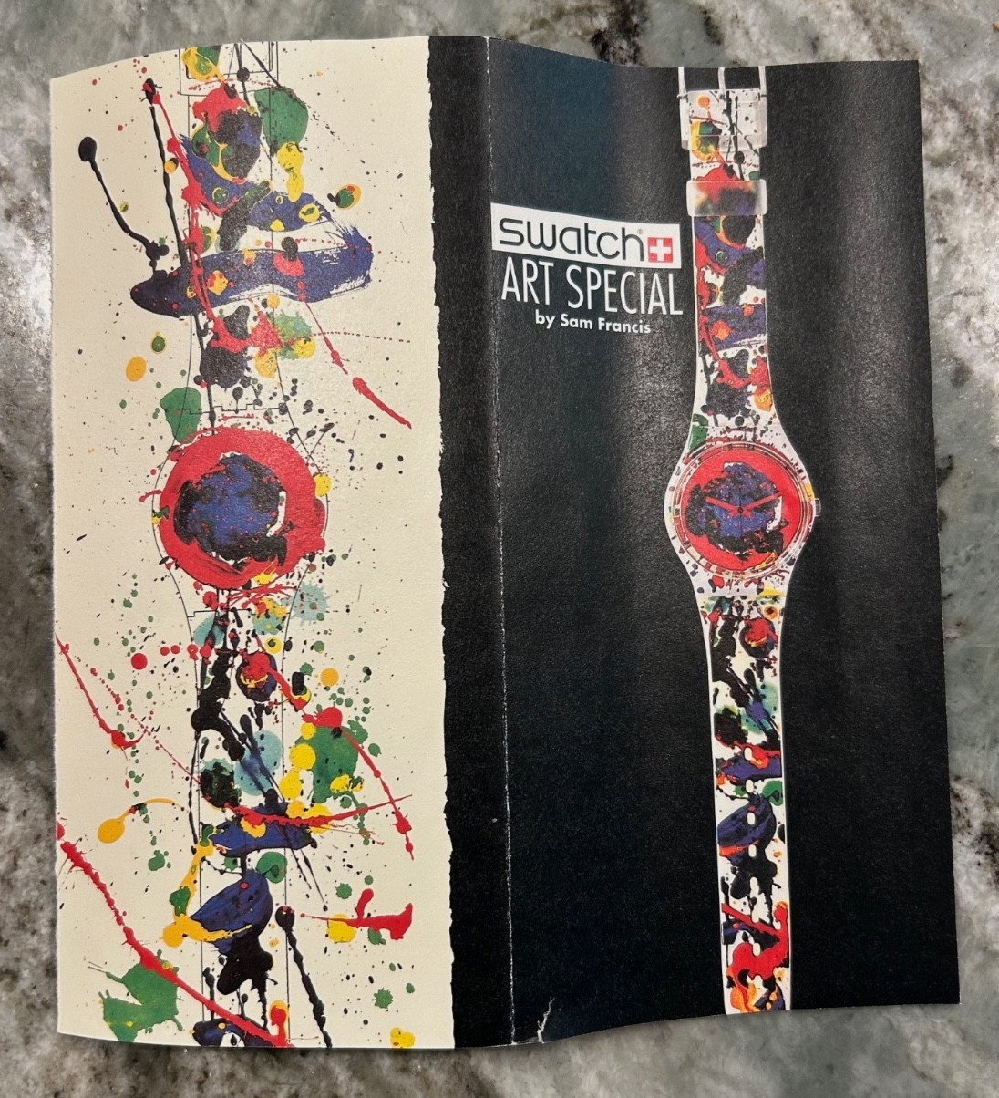 Swatch Art Special – Sam Francis Limited Edition Lithograph – 30 x 8 in – 1992