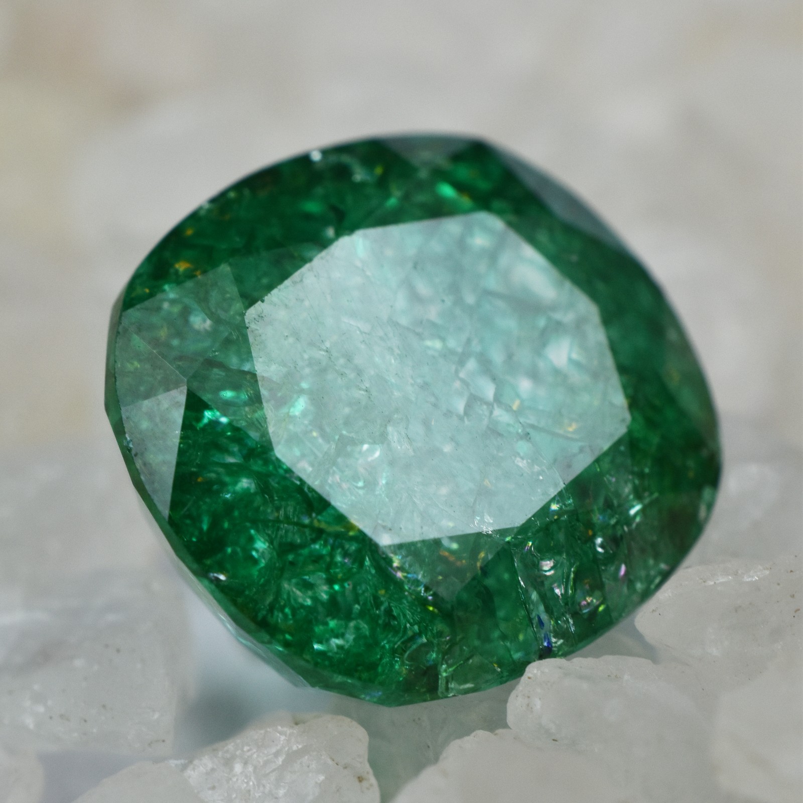 14.85 Ct Natural Cushion Cut Green Emerald CERTIFIED Loose Gemstone