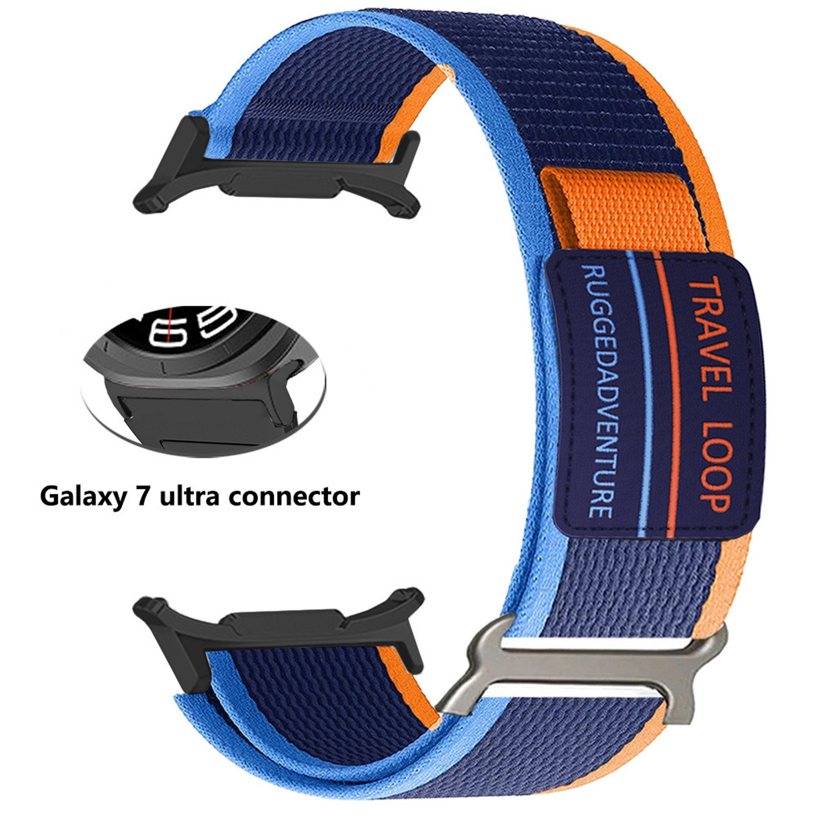 Fr Samsung Galaxy Watch Ultra 2025/Ultra 47mm Band Rugged Nylon Strap Woven Loop