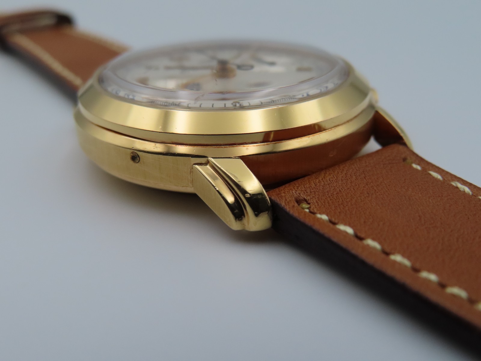 1980’s Breitling Montbrillant Calendar Moonphase 1940 18k Rose Gold Wristwatch