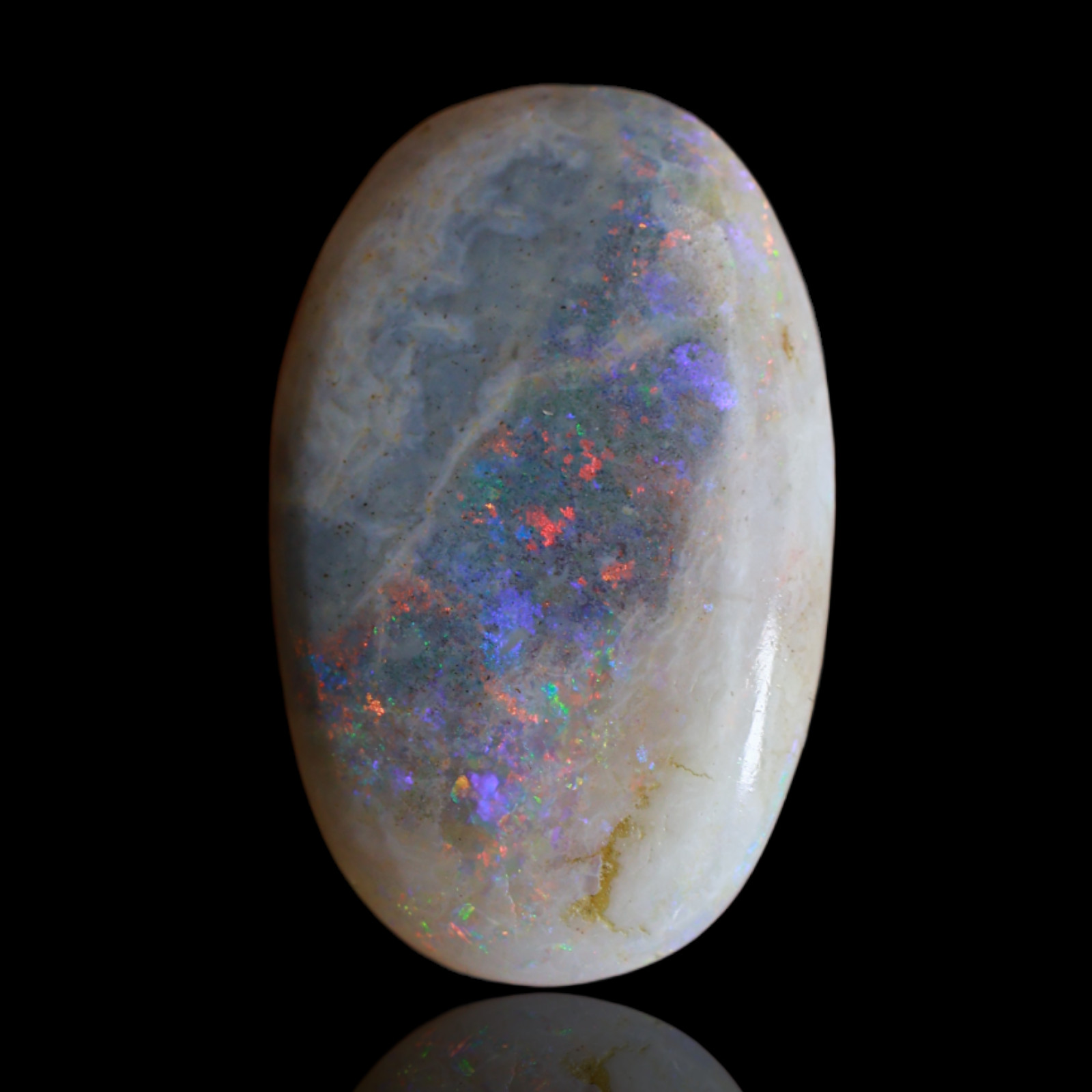 Natural Fire Opal Gemstone 17.95 Cts Oval Wirewrap Cabochon Australia 24x18x5 mm