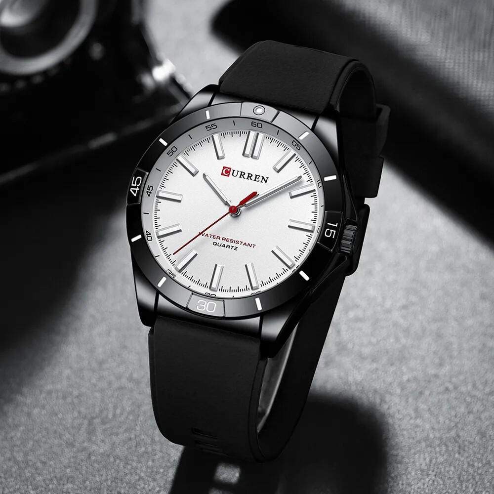 CURREN Men Quartz Watch Casual Business Wristwatch Boys Silicone Sport Watches