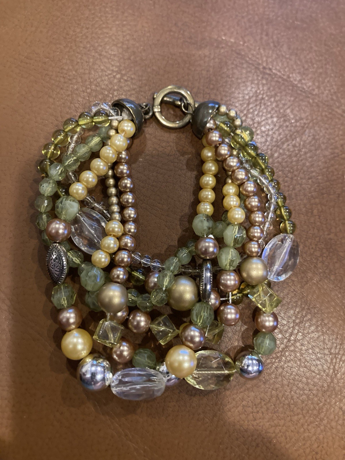 Multi strand Beaded Bracelet 9” Long Purchased At A Salon In New York