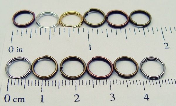 8mm SPLIT RINGS ~Color MIX (Double jump ring) Connectors Jewelry Findings 5/16″