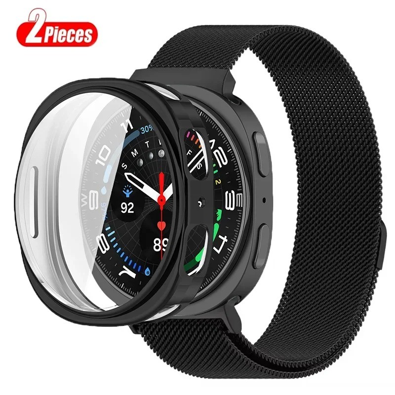 Metal Milanese Loop Band+TPU Case for Samsung Galaxy Watch 8 40/44mm & 8 Classic