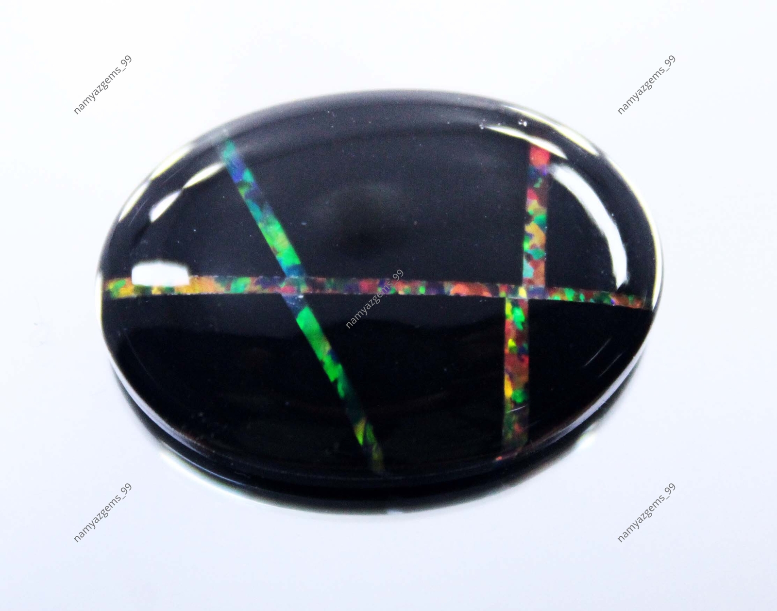17.90 Ct Natural Doublet Onyx Opal Multi Color CERTIFIED Loose Gemstone
