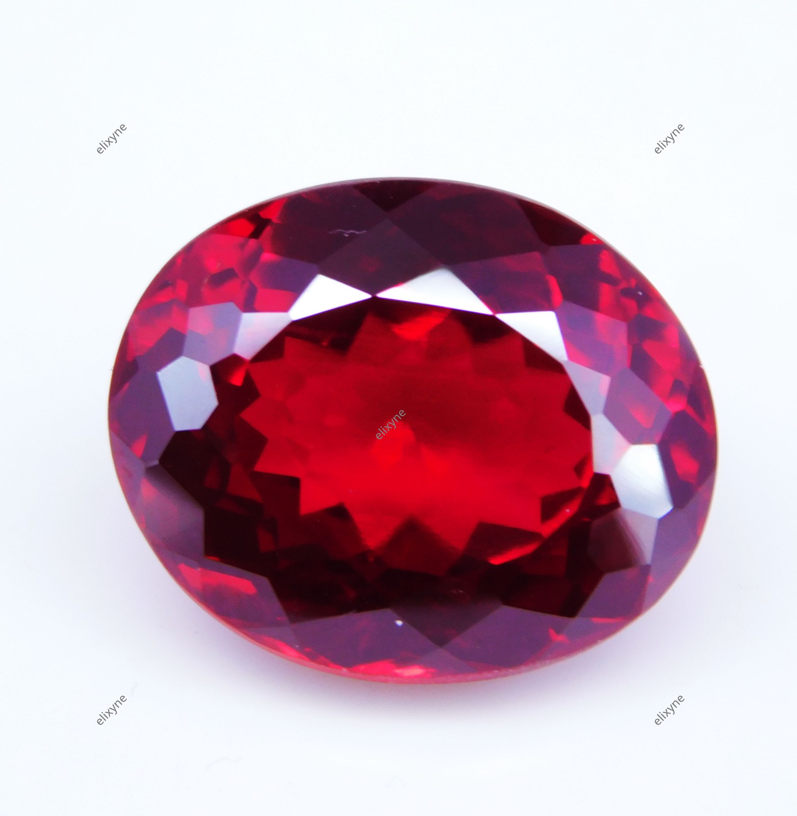 Certified 26.75 Ct Natural Red Ruby Oval Cut Loose Gemstone