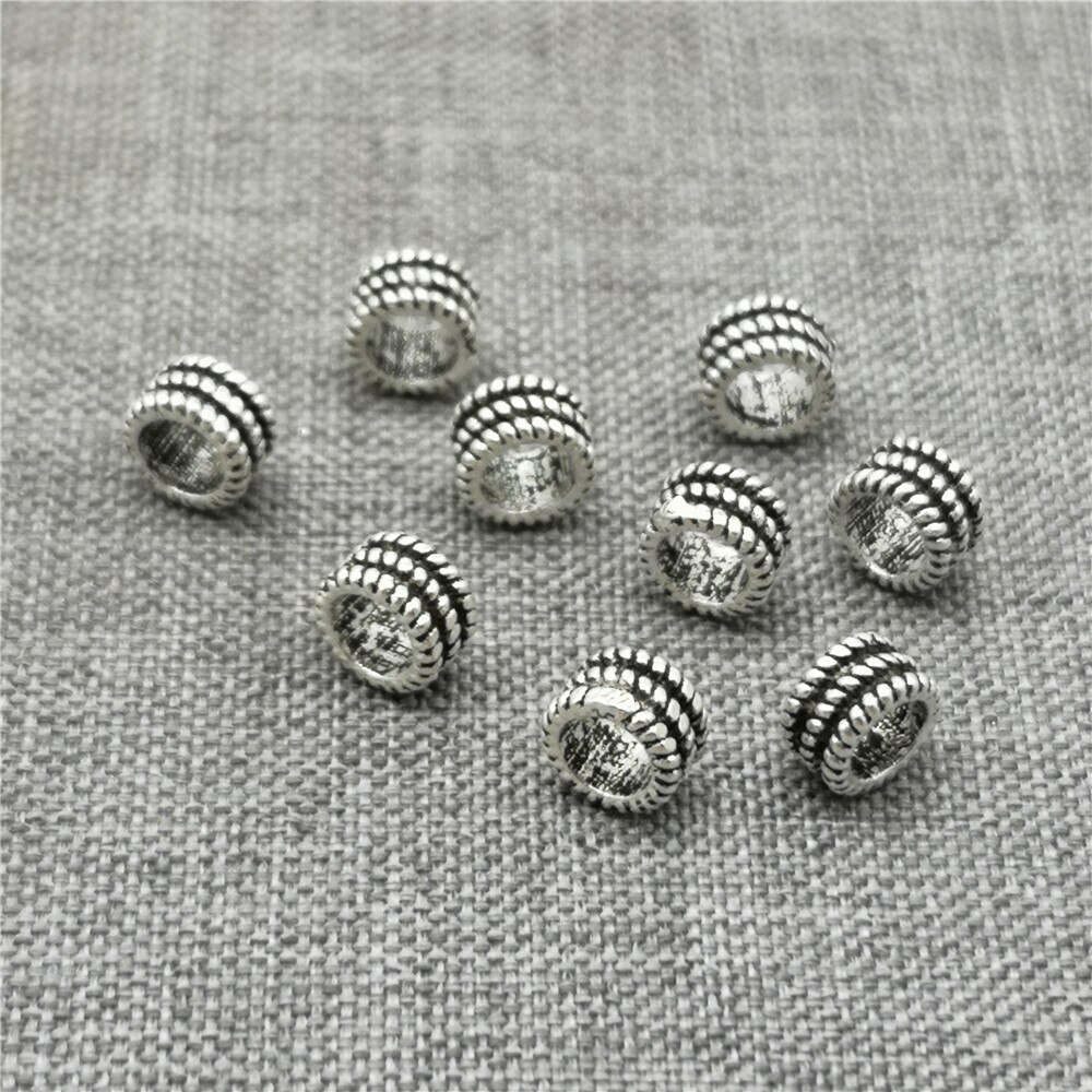 15pcs of 925 Sterling Silver Small Spacer Beads w/ Chain Style for Bracelet