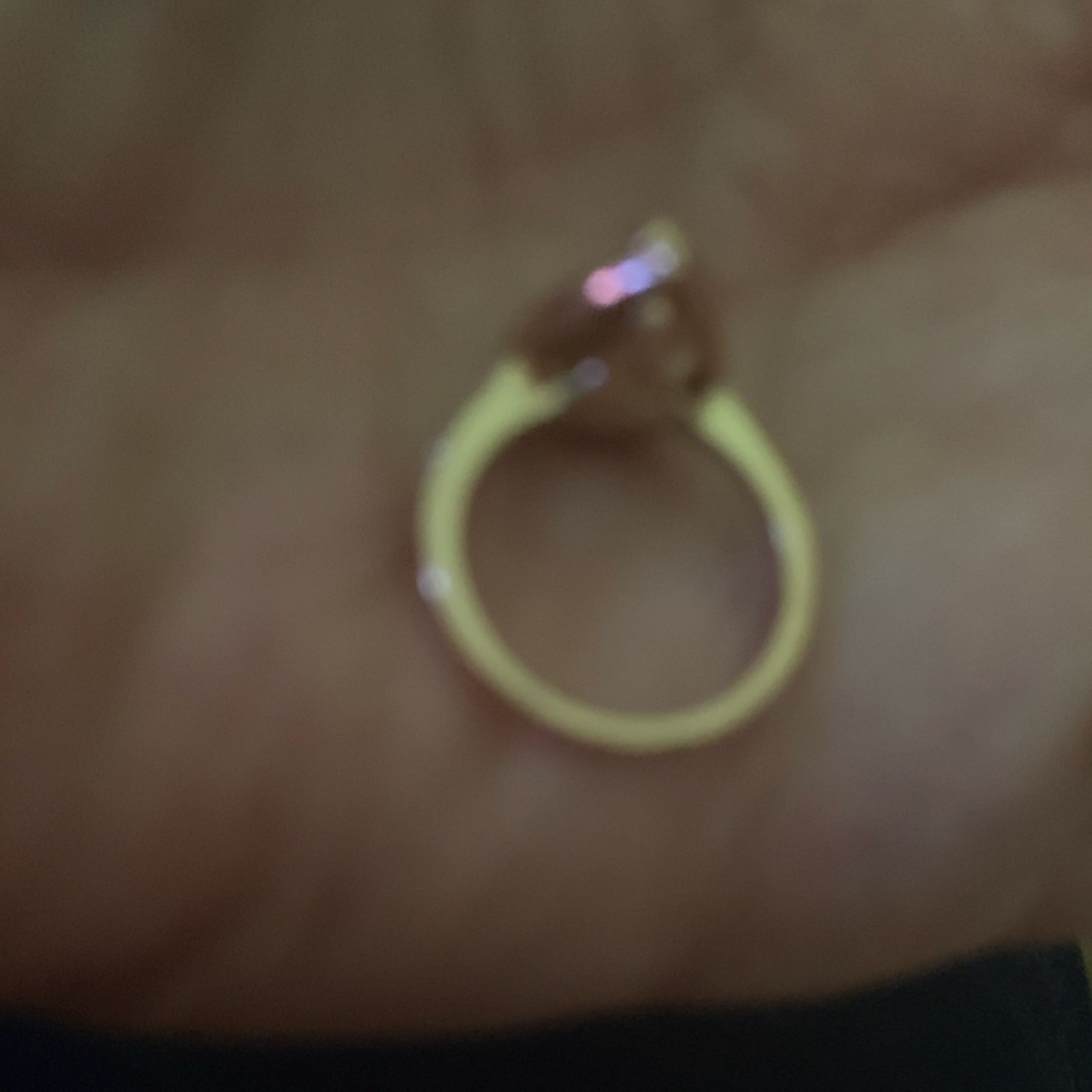 Rose Gold Cocktail Ring Peach Topaz Pear Teardrop Halo Prong Size 6