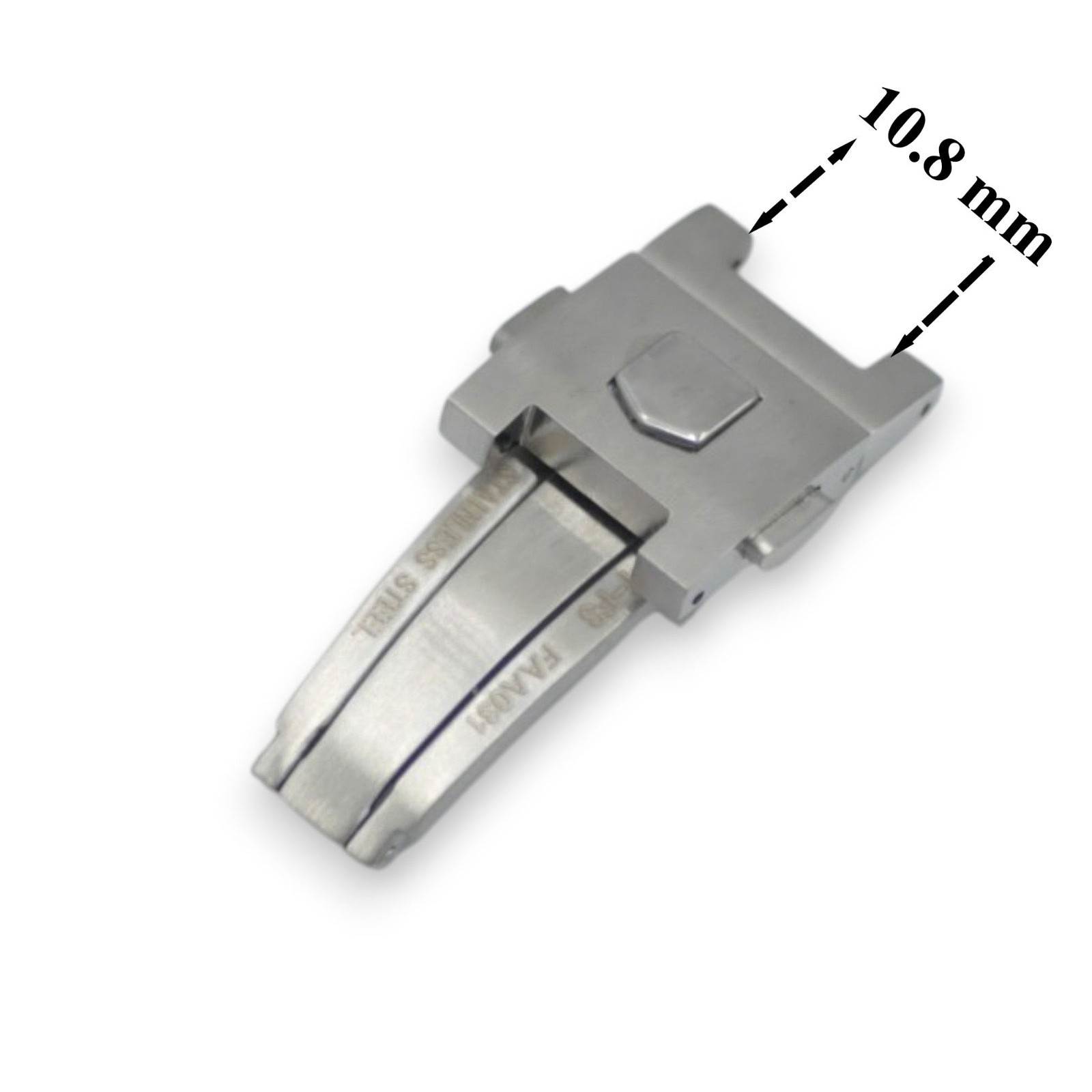 10.8mm Y F3 FAA031 Silver Color Deployment Clasp For Tag Heuer