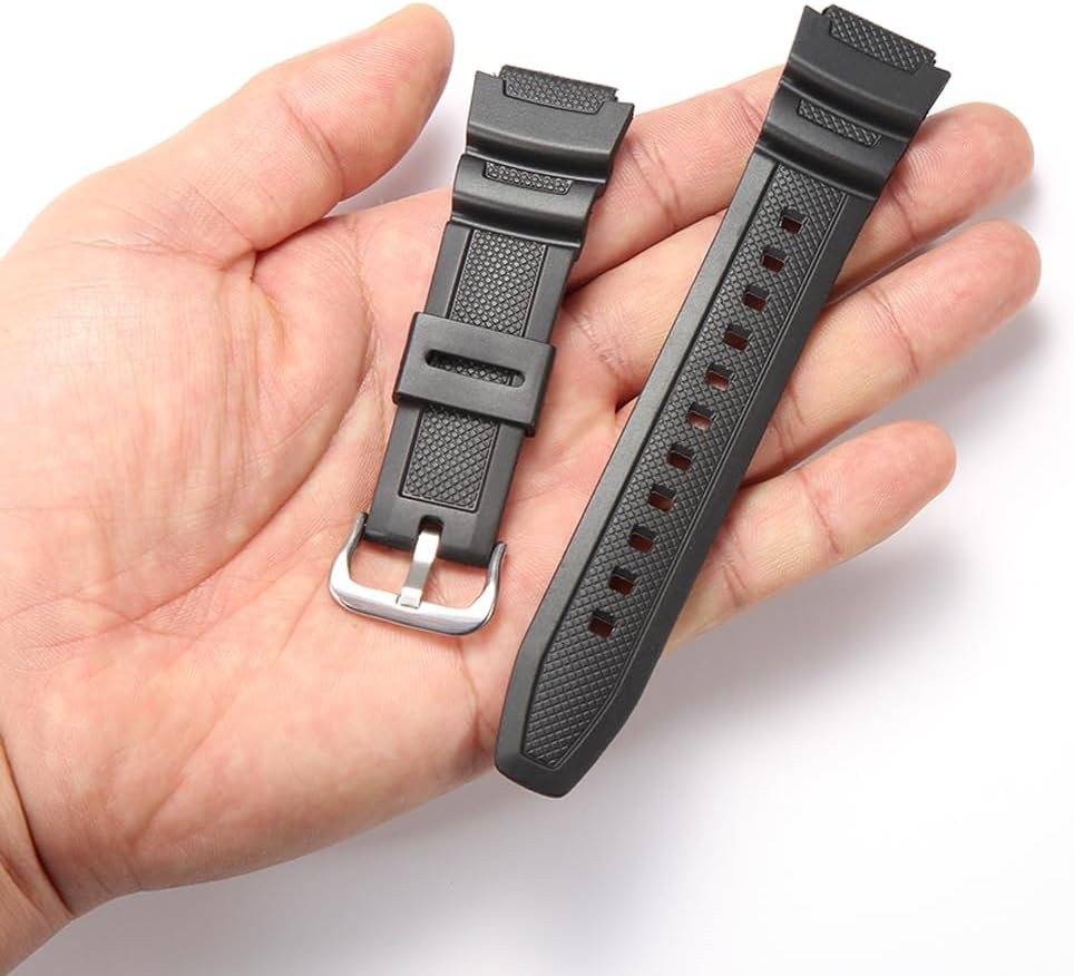 Natural Resin Replacement Watch Band Compatible with Casio W218H W-219H AE1200WH