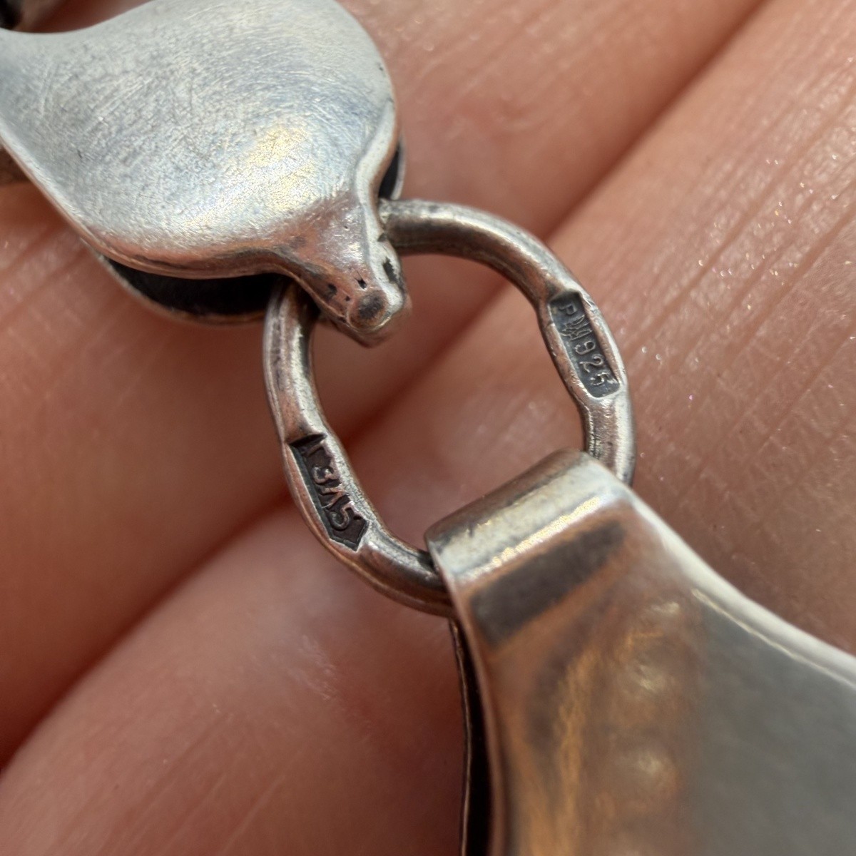 Heavy Vintage 925 Sterling Silver Foxtail Men’s Chain Necklace Jewelry Oxidized