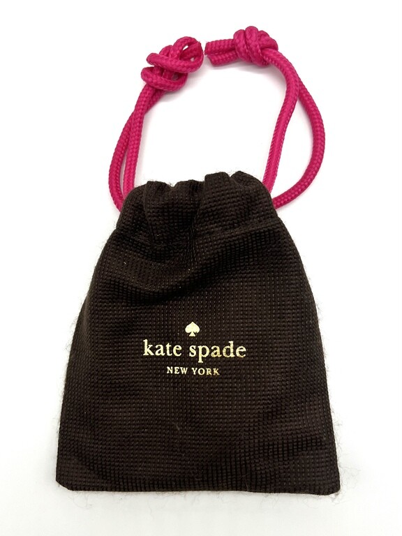 Kate Spade Moon River Rose Gold Glitter Bow Bangle Bracelet NWT Pouch FREE Ship