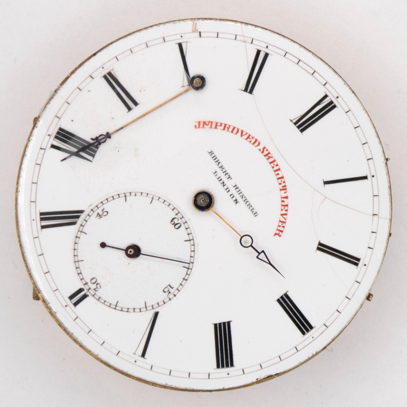 Robert Roskell 48.5 x 11.6 mm Key Wind Antique Pocket Watch Movement