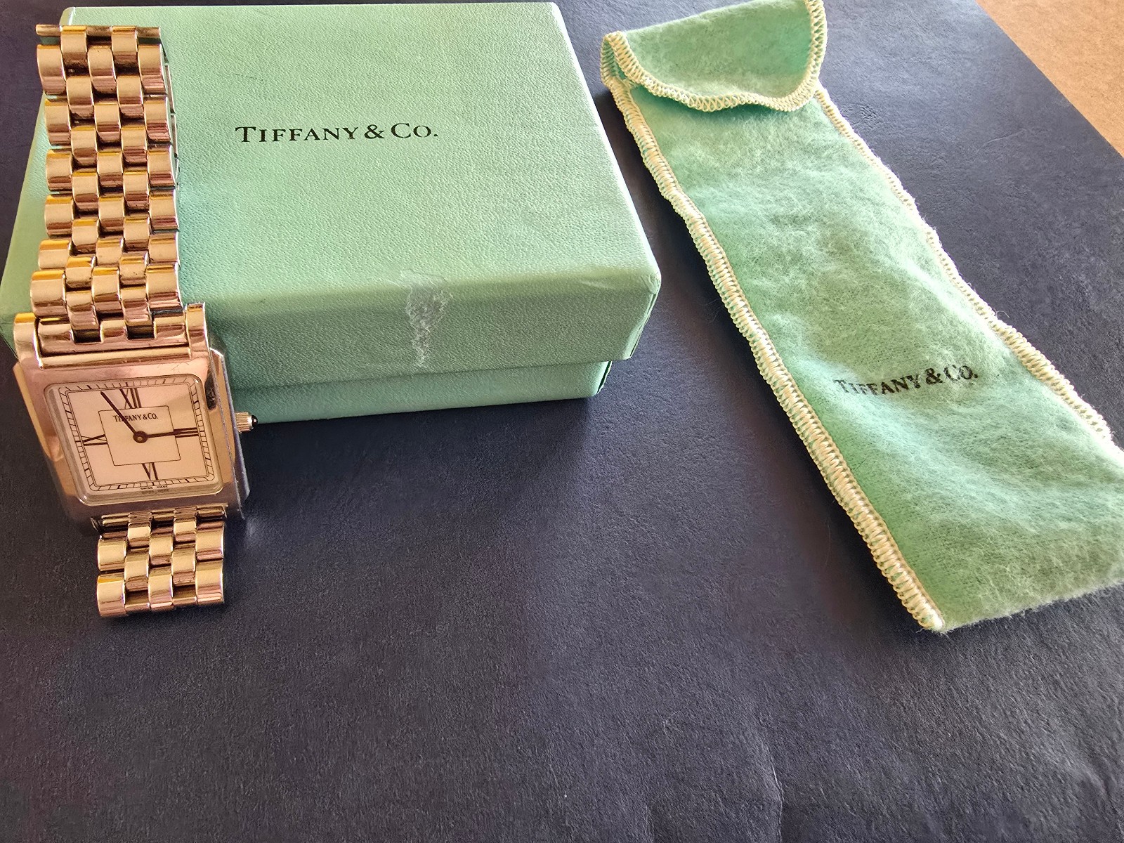 Tiffany & Co Portfolio Classic Square – Vintage -Swiss Made – Water Resisitant