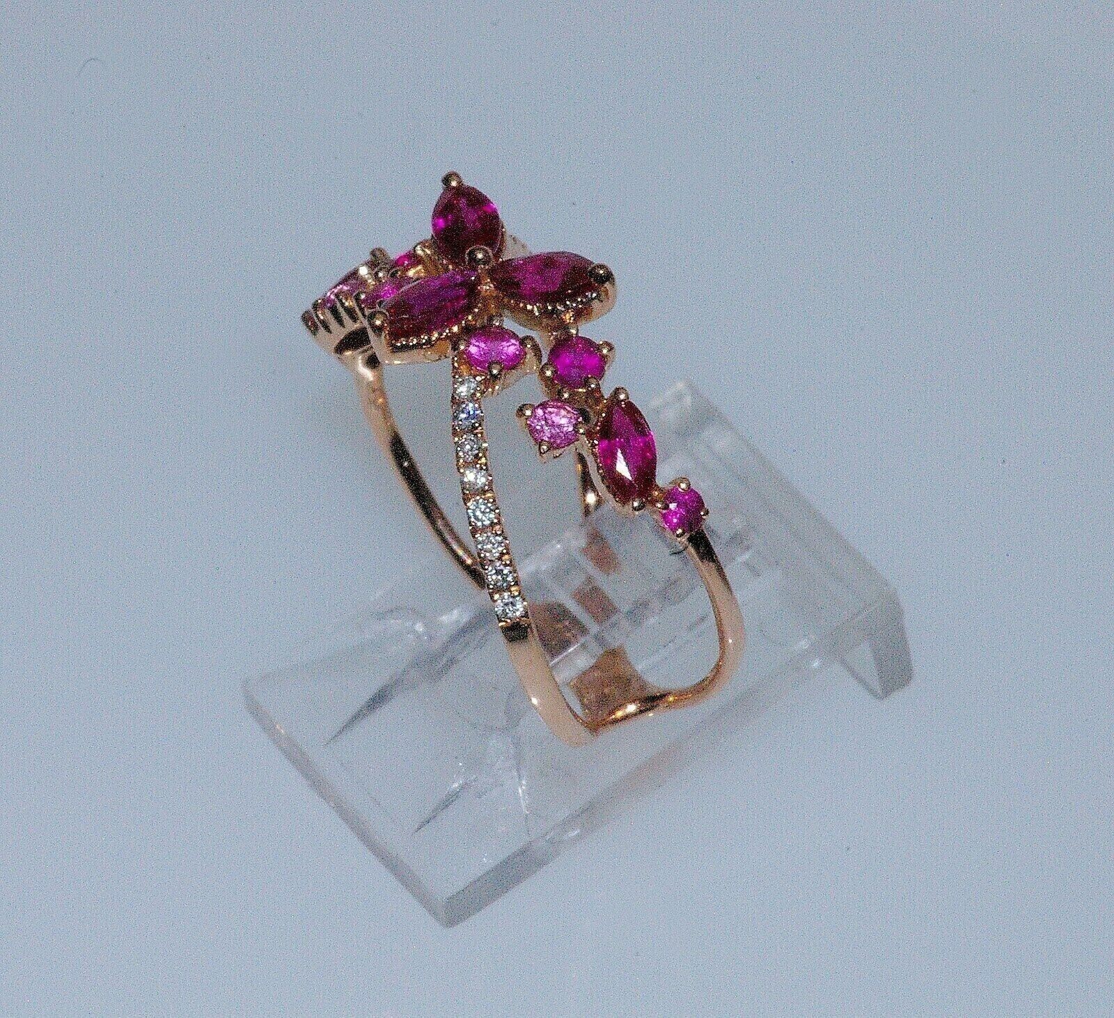Marquise Cut Simulated Pink Ruby 14K Rose Gold Plated Gorgeous Wedding Band Ring