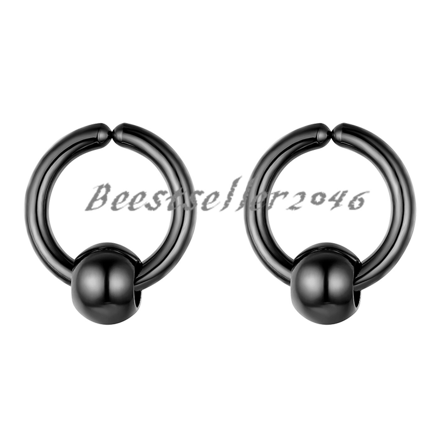 2-6pcs Men Women Boys Girls Stainless Steel Hoop Clip-on Non-pierced Earrings