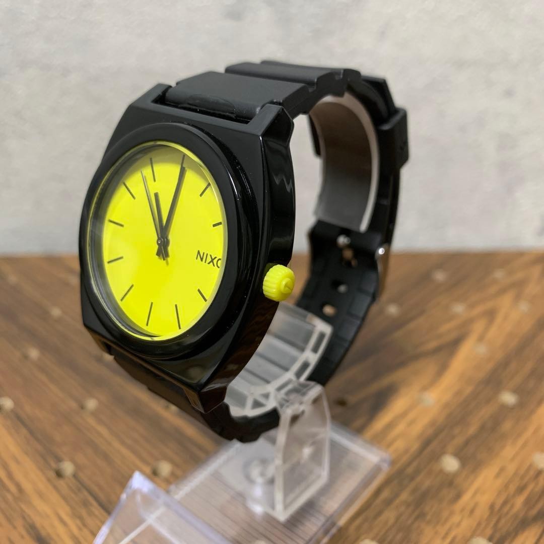 NIXON Time Teller P Yellow Wristwatch Analog Casual Everyday Wear Vintage