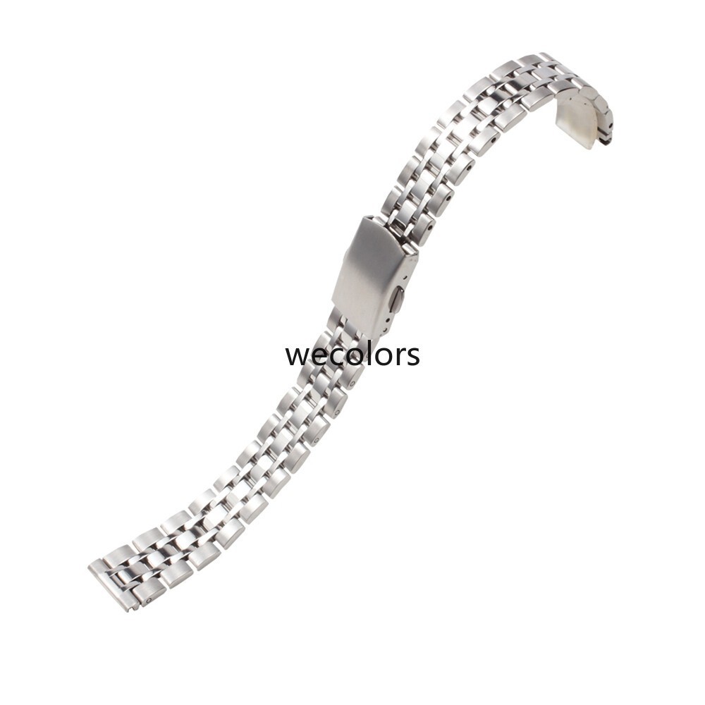 10/12/14-22mm Clasp Stainless Steel Bracelet Strap Watch Band Ladies Replacement