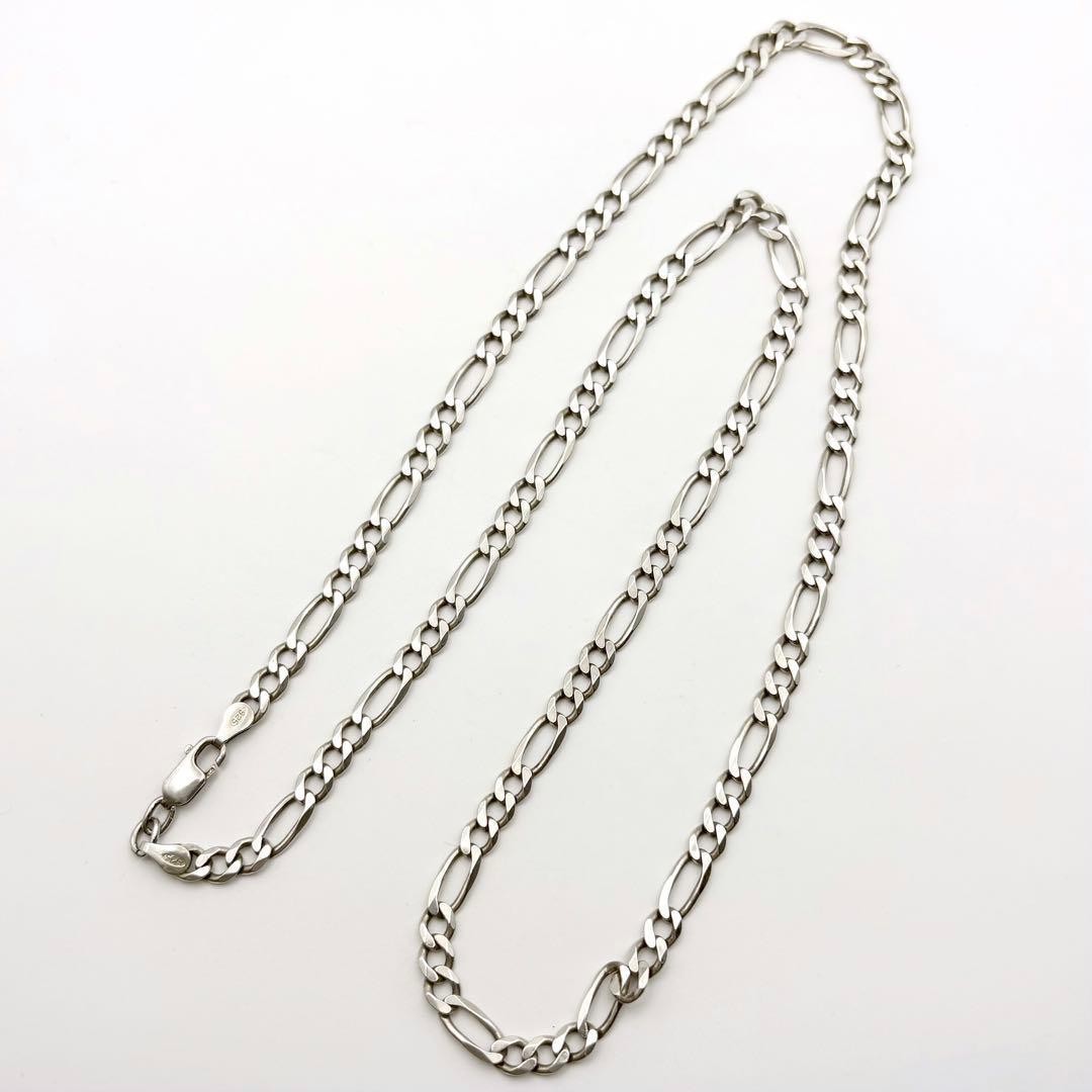 Italian-Made Euro Vintage Figaro Chain Necklace 925 Near