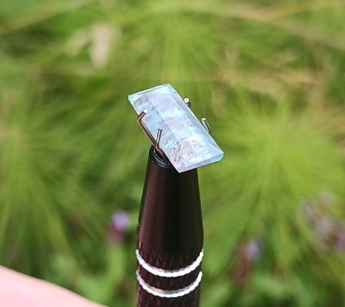 2.4ct Bicolor Neon Blue & Pink Catseye Paraiba Tourmaline Baguette – Mozambique