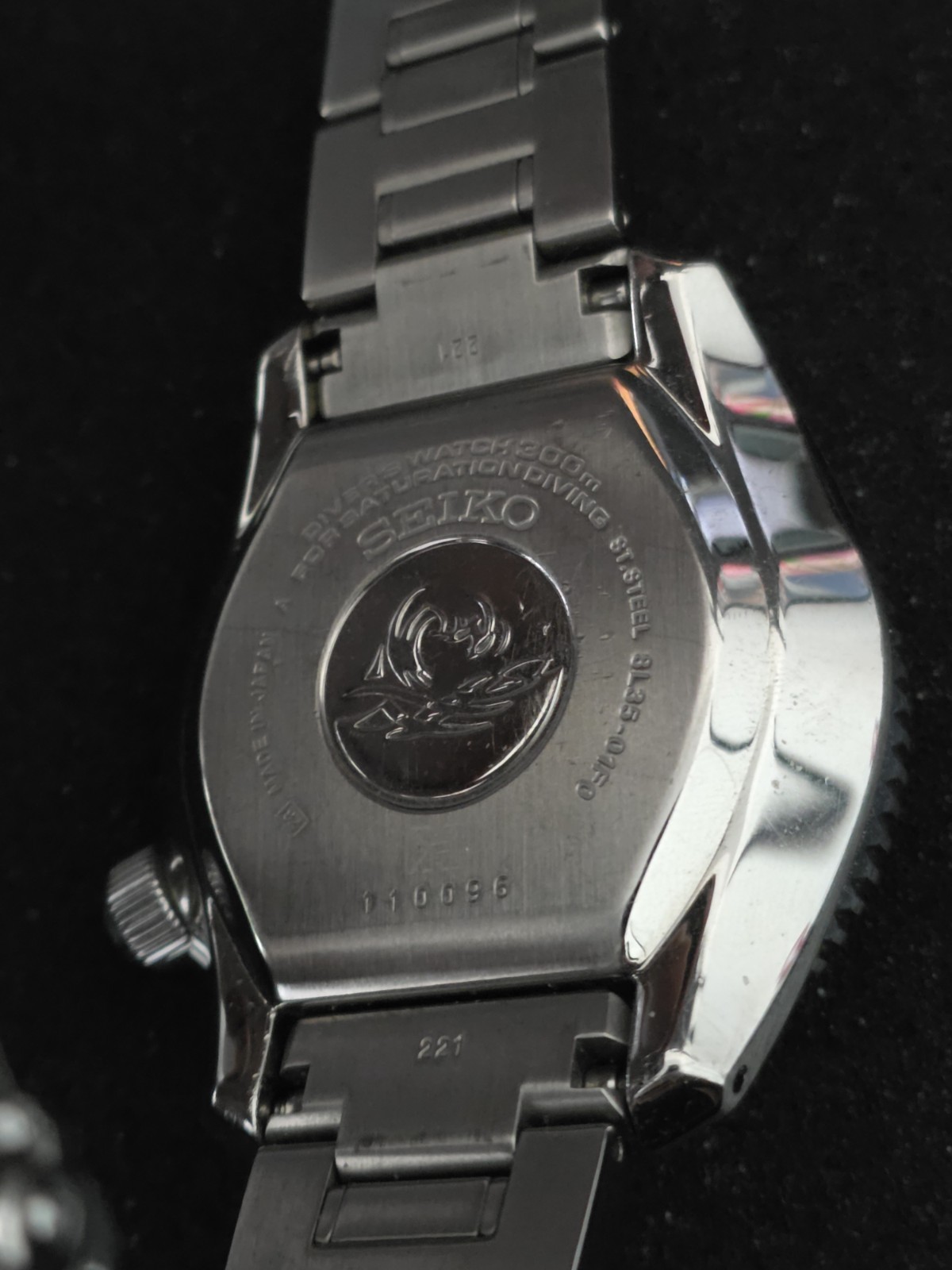 Seiko SLA021J1 MM300 Prospex Automatic Diver 300m Black Dial Box + Papers