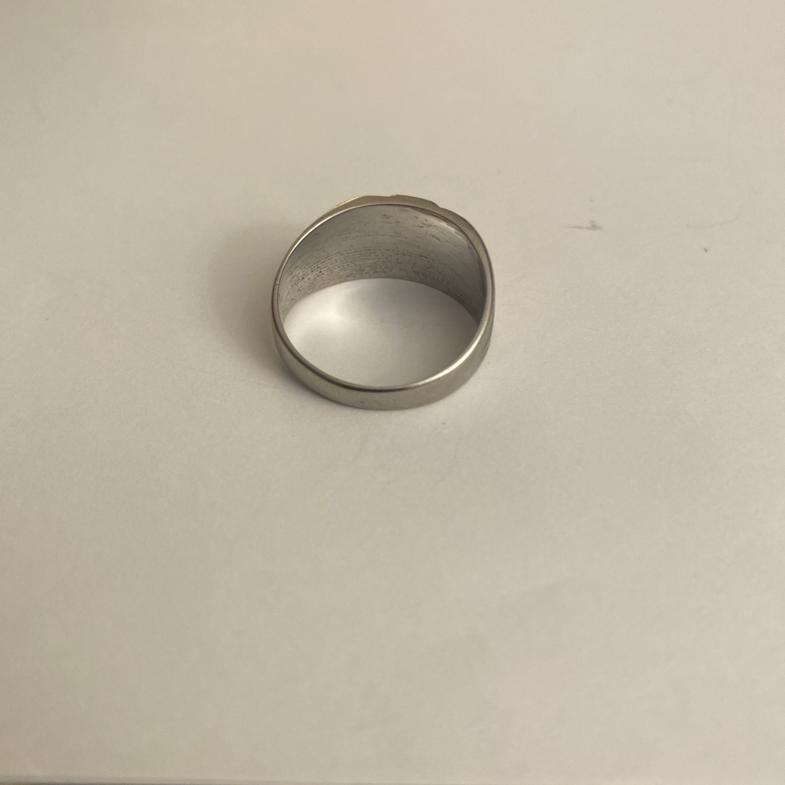Silver Toned Signet Ring Great Shape Unsure Of Size