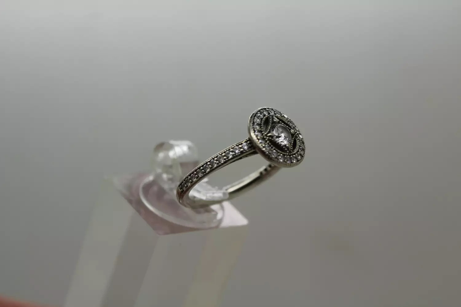 PANDORA ALE .925 S.S. VINTAGE ALLURE HALO CZ size 5 #