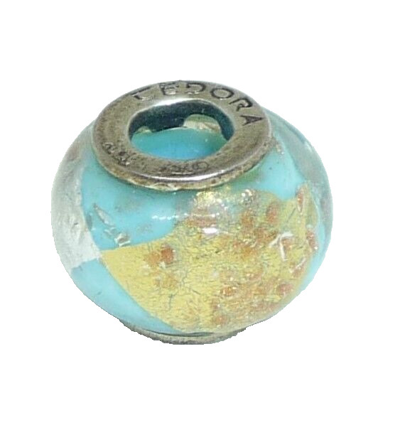 ORIGINAL TEDORA AUTHENTIC MURANO GLASS BEAD VETRO STERLING ARGENTO 925