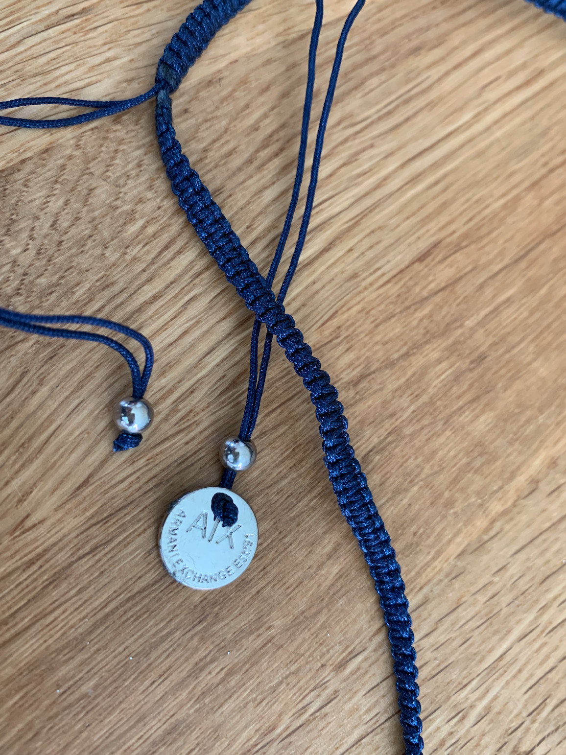 ARMANI EXCHANGE Metal Multi Coin Discs Rings Adjustable Bracelet Necklace Set